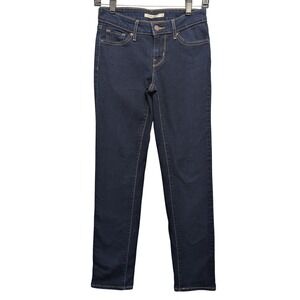 Levi's 712 Slim Jeans Women 26 Dark Indigo Mid Rise‎ Stretch Denim